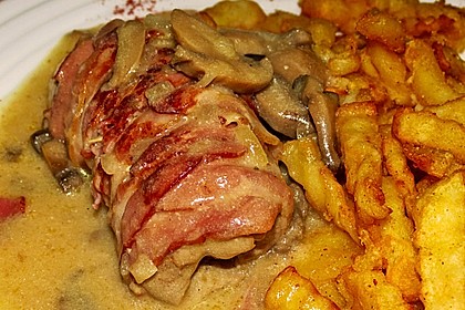 Fleischr&ouml;llchen mit Pilzrahm