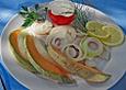 Ger&auml;ucherte Forellenfilets mit Meerrettichquark