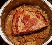 Honig-Kasseler mit Ananaskraut (Bild)