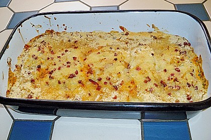 &Uuml;berbackenes Fischfilet 1