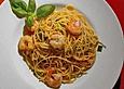 Spaghetti mit Krabben