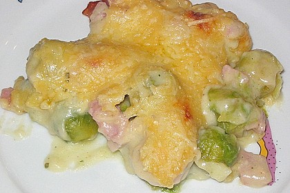 Rosenkohlauflauf mit Käsekruste 3