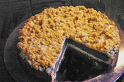 Mohnkuchen mit Vanillepudding nach Anna