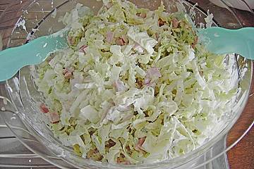 Chinakohlsalat mit Sahnesoße