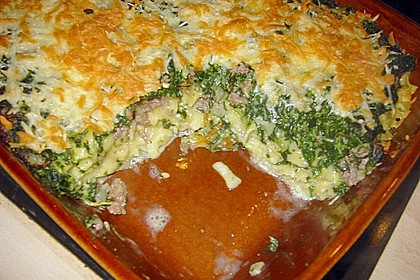 Hackfleisch - Spinat - Gratin 2