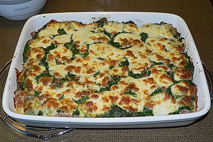 Hackfleisch - Spinat - Gratin 11