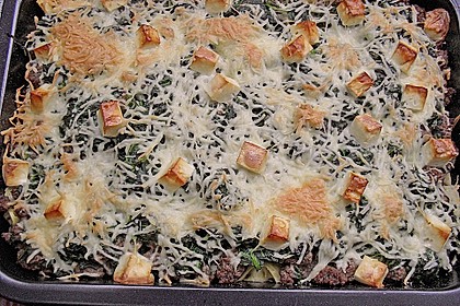 Hackfleisch - Spinat - Gratin 12