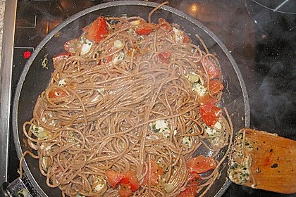 Spaghetti - Tomaten - Feta - Pfanne 5