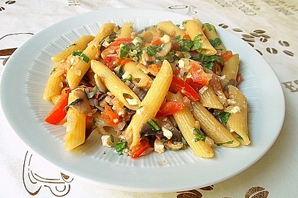 Spaghetti - Tomaten - Feta - Pfanne 1