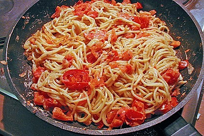 Spaghetti - Tomaten - Feta - Pfanne 8