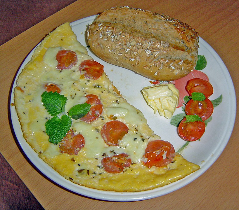 Tomaten Omlett Mit Mozzarella Von Dasty Chefkoch De