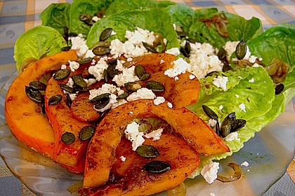 Feldsalat mit gebratenem K&uuml;rbis 3