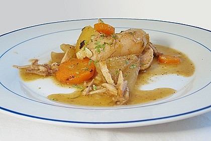 Huhn in Wei&szlig;wein mit Knoblauch
