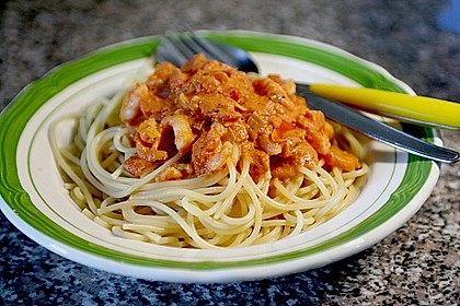 Spaghetti mit Krabben - Tomaten - Sahneso&szlig;e 5
