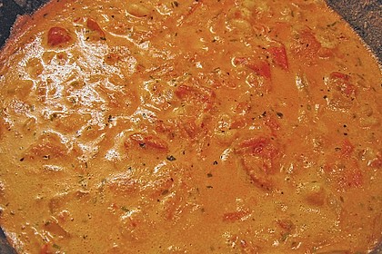 Spaghetti mit Krabben - Tomaten - Sahneso&szlig;e