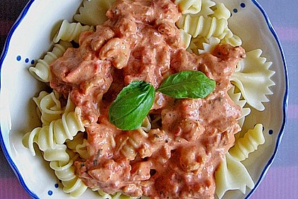 Spaghetti mit Krabben - Tomaten - Sahneso&szlig;e 1