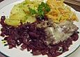 Rindschnitzel mit Rotwein - Schalotten