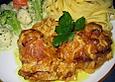 &Uuml;berbackenes Schweinefilet mit Senfsahnekruste