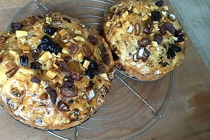 Früchtebrot aus Quark - Öl - Teig