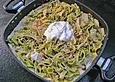 Chinakohlpfanne mit Bandnudeln