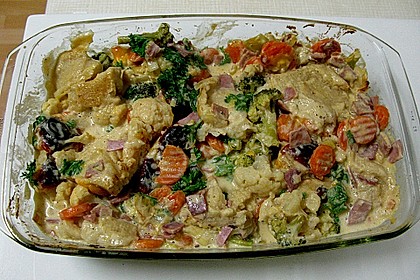 Kn&ouml;del - Gem&uuml;se - Auflauf 1