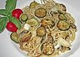 Spaghetti mit Ziegenk&auml;se und Zucchini