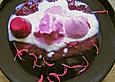 Dreierlei von Himbeeren mit Chili - Kirsch So&szlig;e und Zitronenverbenen Vanilleso&szlig;e