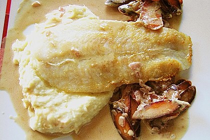 Gegrilltes Pangasiusfilet auf Artischocken - P&uuml;ree mit Gelbe R&uuml;ben - Gem&uuml;se