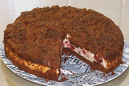 Michas Schoko - Streuselkuchen mit Quark - Kirschf&uuml;llung
