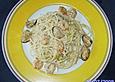 Spaghetti mit King Prawns und Muscheln in Wei&szlig;weinso&szlig;e