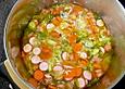 M&ouml;hren - Gem&uuml;se - Reis - Suppe mit W&uuml;rstchen