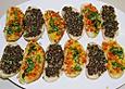 Bruschetta mit Pilzen und Paprika