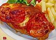 Schweineschnitzel mit Tomate - Mozzarella