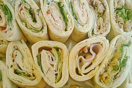 Party Wraps mit Frischk&auml;se und Putenbrust 2