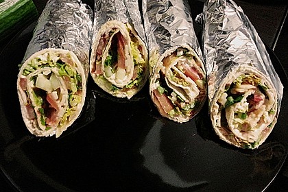 Party Wraps mit Frischk&auml;se und Putenbrust 7
