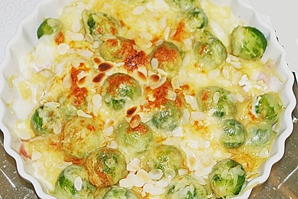 &Uuml;berbackener Rosenkohl