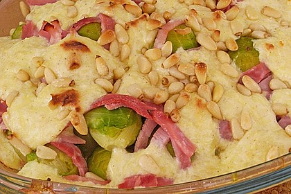 &Uuml;berbackener Rosenkohl 2