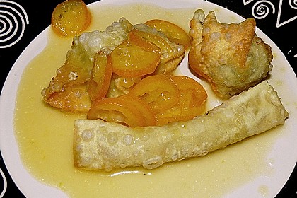 Ziegenk&auml;se - WanTan mit Kumquatbutter 2
