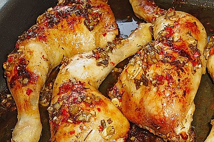 H&auml;hnchenschenkel auf pikant - karibische Art mit Kidneybohnenreis 2