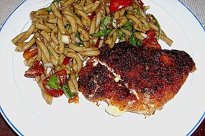 Italienischer Nudelsalat mit Rucola und getrockneten Tomaten 1