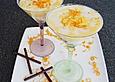 Orangenvlaflip mit Schokosticks