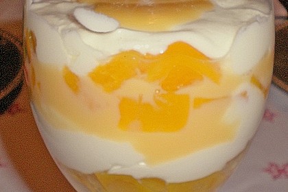 Topfencreme - Dessert mit Eierlik&ouml;r und Pfirsichen 1