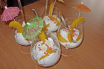 Topfencreme - Dessert mit Eierlik&ouml;r und Pfirsichen 7