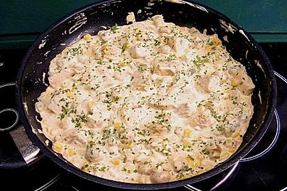 Reispfanne mit Putengeschnetzeltem in Frischk&auml;se - Gem&uuml;se - Sauce 2