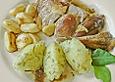 NT - Zickleinschulter mit Sauerampfer  -Kl&ouml;&szlig;chen und glasierten Mair&uuml;bchen