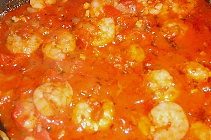 Scampi bzw. Riesengarnelen Diavolo 2
