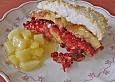 Brioche - Auflauf mit Preiselbeermarmelade