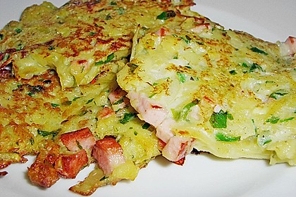 Deftige B&auml;rlauch-R&ouml;sti mit Schinken