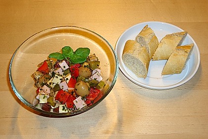 K&auml;se - Schinken - Champignon - Salat