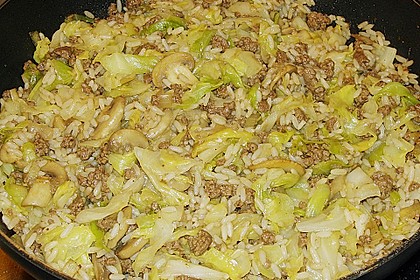 J&auml;gerpfanne mit Spitzkohl